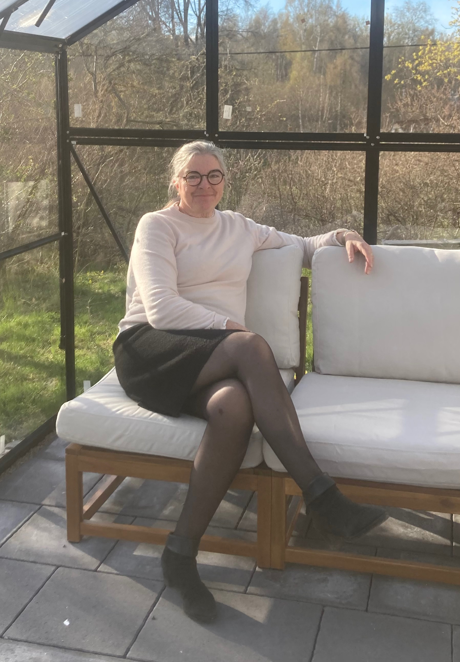 Grethe i drivhuset